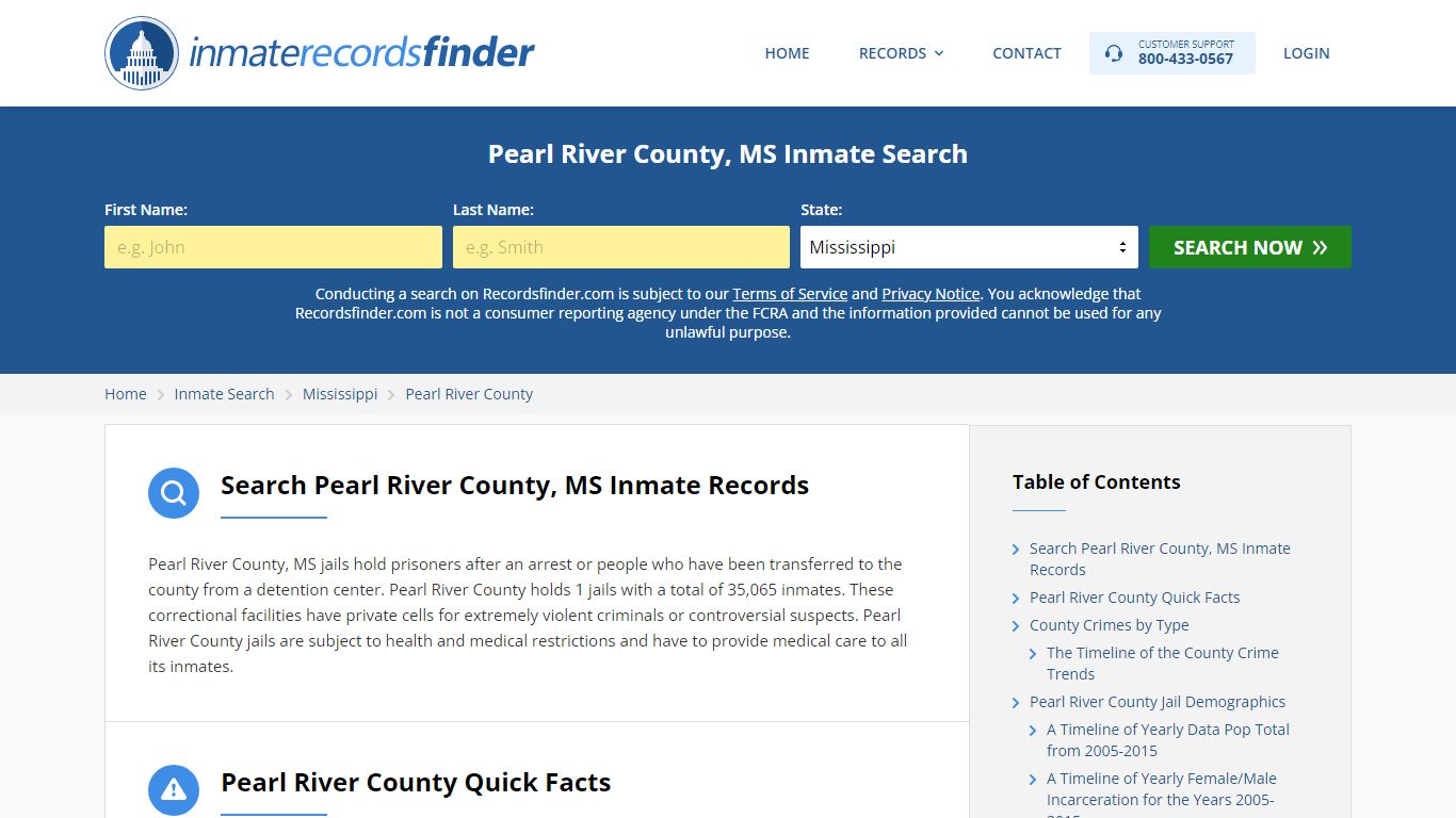 Pearl River County, MS Inmate Lookup & Jail Records Online